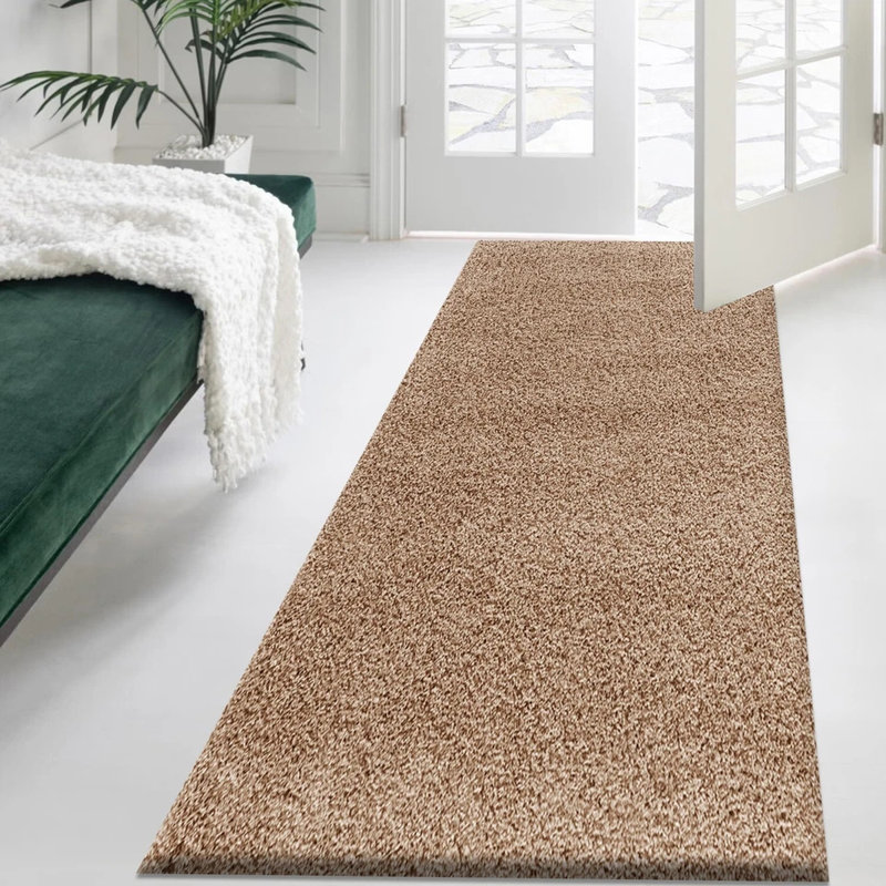 Verona Thick Beige Shaggy Area Rug – Soft Pile, Non-Slip, Durable Polypropylene Carpet for Living Room, Bedroom & Hallway
