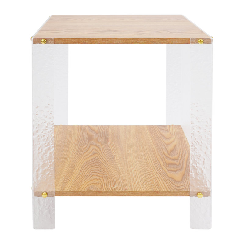 2-Tier Sofa Side Table, Brown
