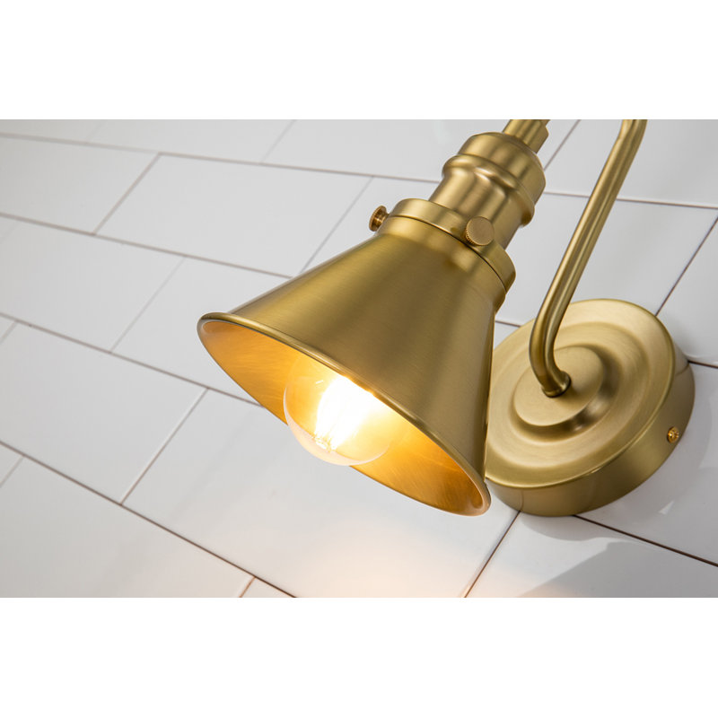 Provence 1 Light Bath Sconce In Aged Brass, Gold