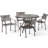 4 - Person Patio Dining Set Umbrella Hole Included Round Table