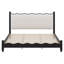 Lit plateforme avec tête de lit tapissier festonnée, structure en bois-1204083964-1204083962
