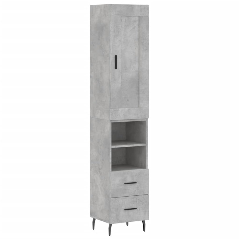 34.5cm Sideboard, Concrete Grey