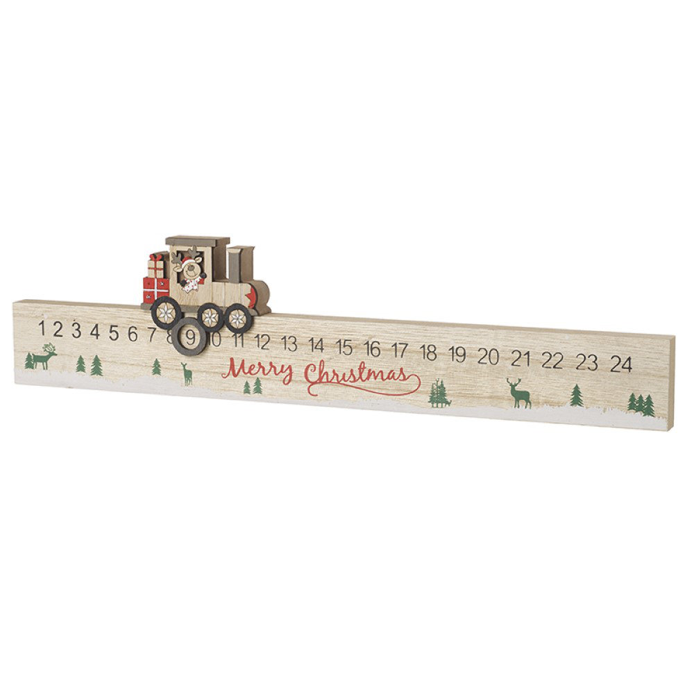 The Seasonal Aisle Advent Countdown with Train | Wayfair.co.uk