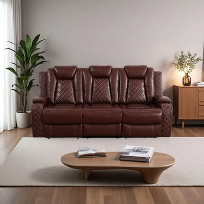 Breathing Leather Recliner Sofa
