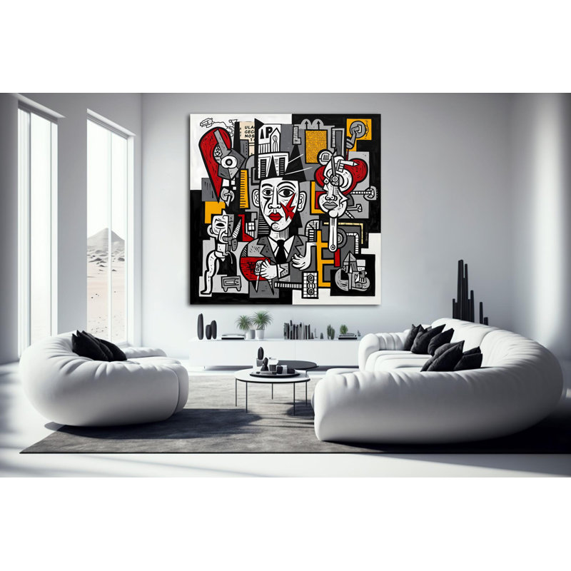 Cubist Conversations, 24" H x 24" W