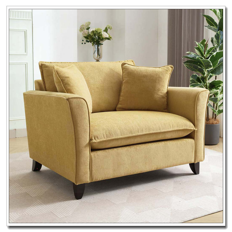 46.3" Oversized Armchair, Yellow