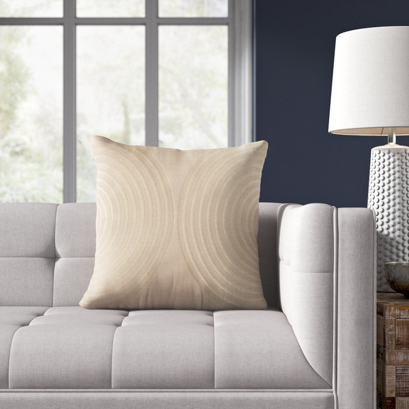 Harto 100% Linen Throw Square Pillow, Down