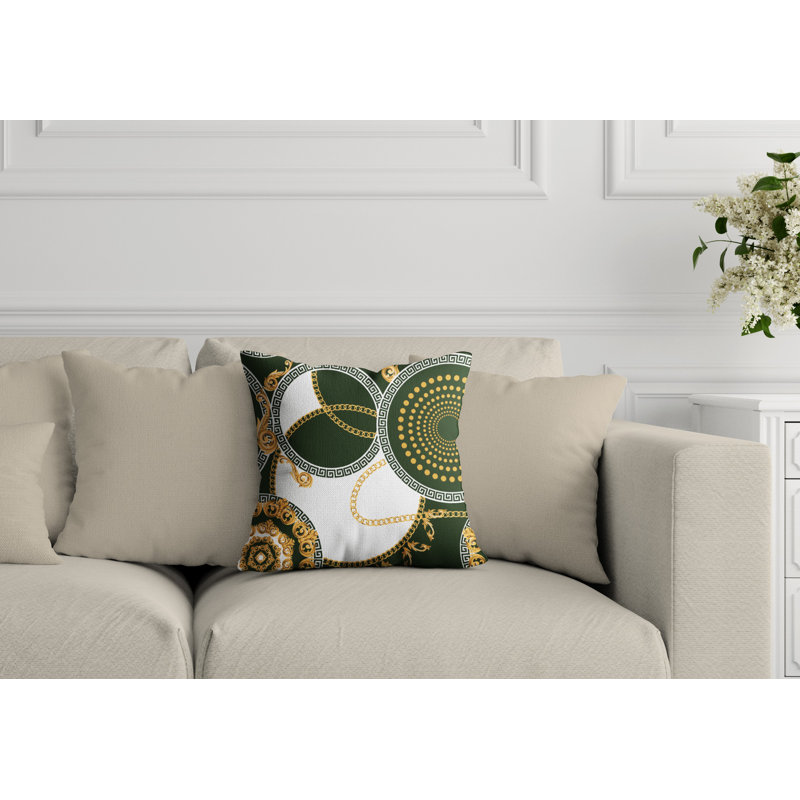 Housse et insert de coussin extérieur Tobin, Vert, L 17 po x H 17 po