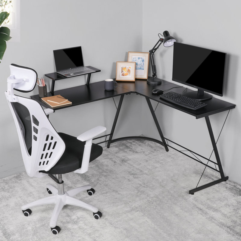 Bureau en L, Noir