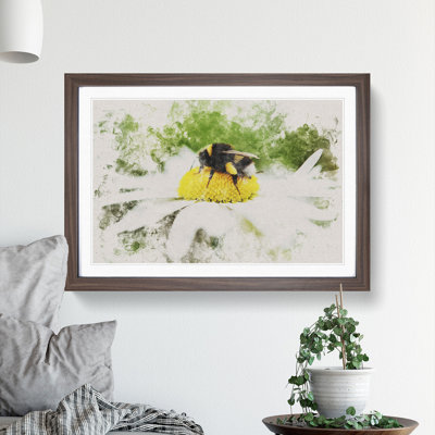 Bee Collecting Pollen Vol.2 - Framed Print