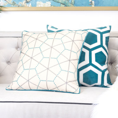Helna Embroidered Outdoor Throw Pillow