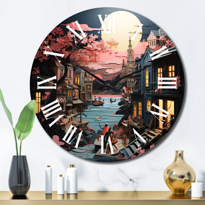 Horloge murale en métal