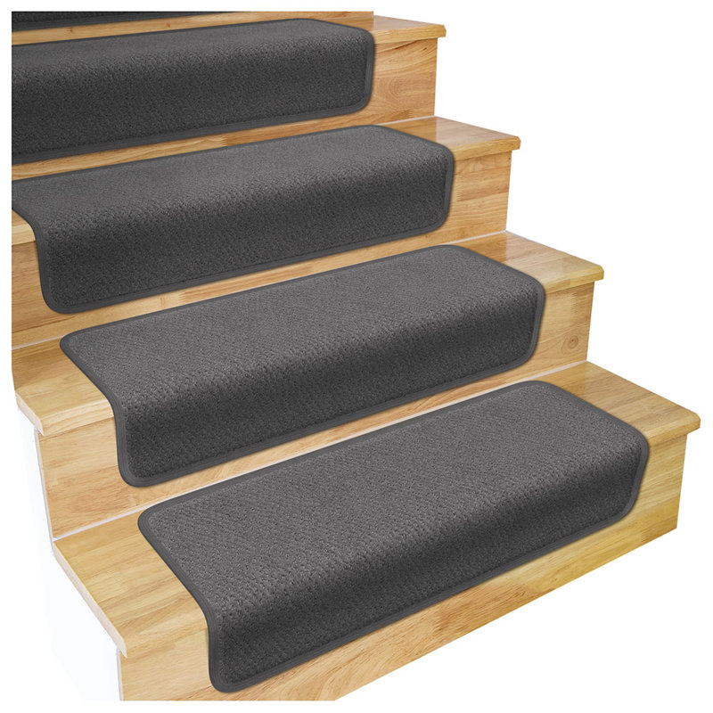 Tapis d'escalier Bhupinder, gris