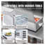 Station de préparation de condiments réfrigérés, station de condiments réfrigérés de comptoir de 135 W, avec 2 1/3 casseroles et 4 1/6 casseroles, corps en acier inoxydable 304 et couvercle pour PC, table de préparation pour sandwich avec garde en acier inoxydable, ETL
