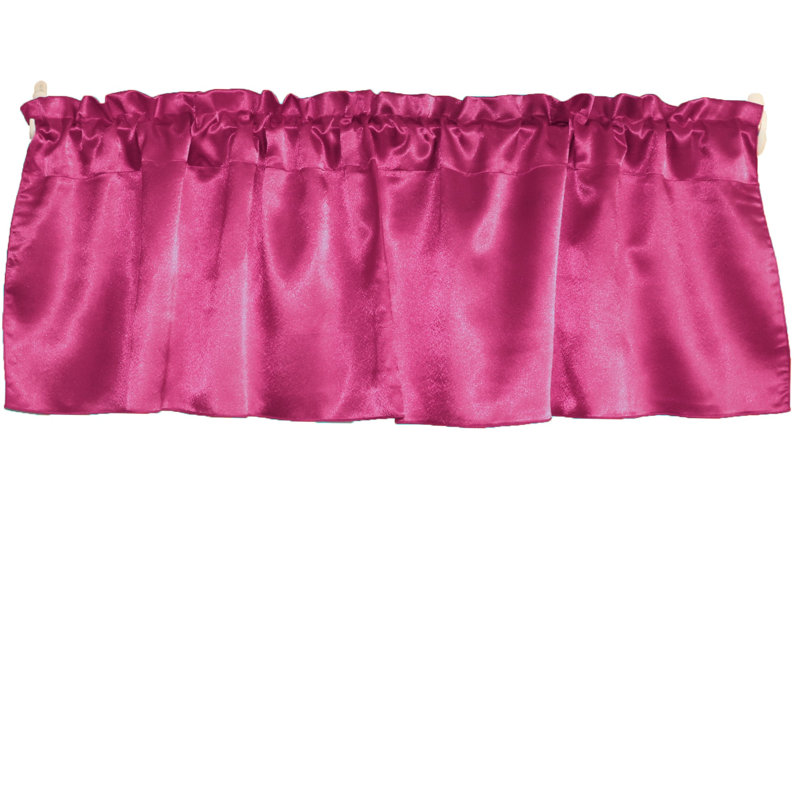 Danijah Tailored Window Valance, 58" W x 32" L, Hot Pink
