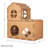 PETMAKER Cat House - Cardboard Cat House with Scratching Pads, Toys, and Catnip - Multi-Level Cat Houses for Indoor Cats, Kittens and Small Animals