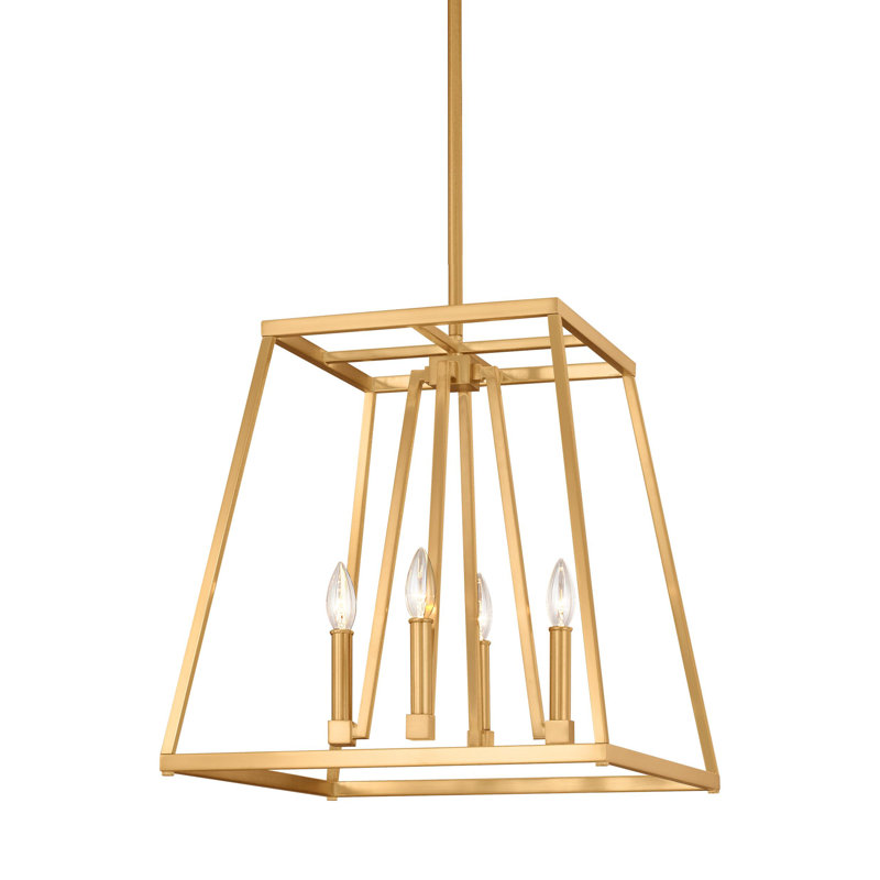 Conant 4 - Light Pendant, Gilded Satin Brass, 19" H x 18" W x 18" D