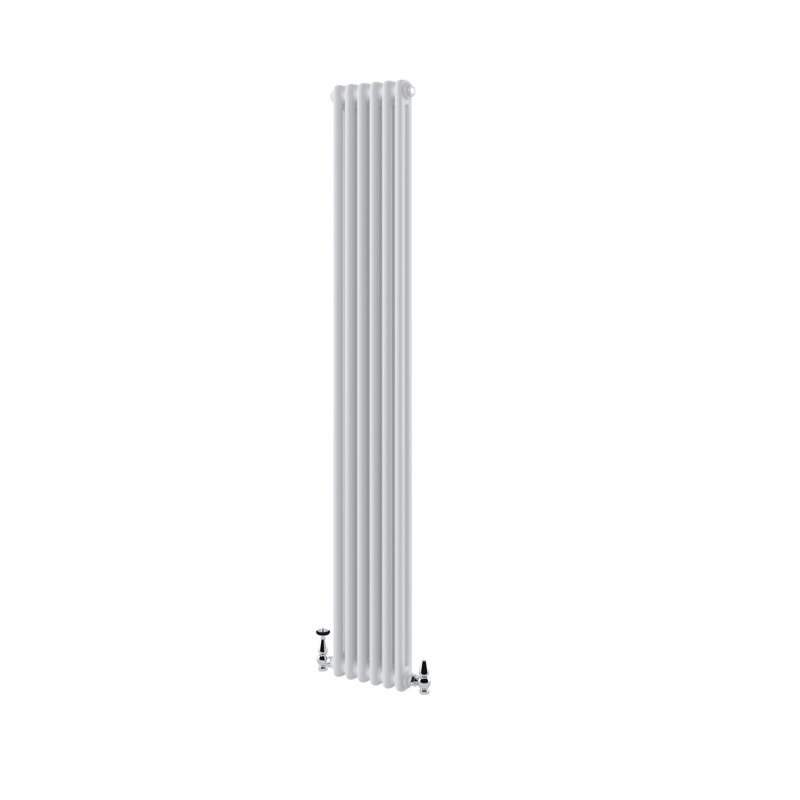 Uxbridge Vertical Traditional Colosseum Radiator, White, 1800mm H x 290mm W x 100mm D