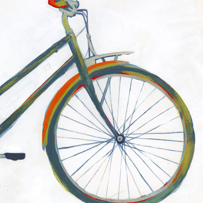 Bicycle Diptych II by Grace Popp - Wrapped Canvas Painting