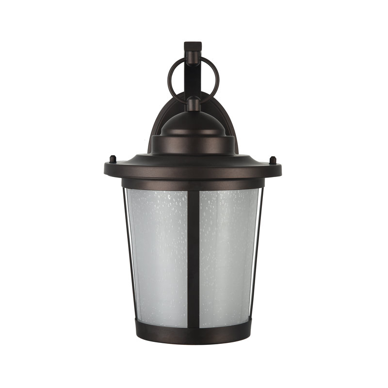 Lanterne murale d'extérieur 1 lumière H 13,25 po Brasher, Bronze huilé