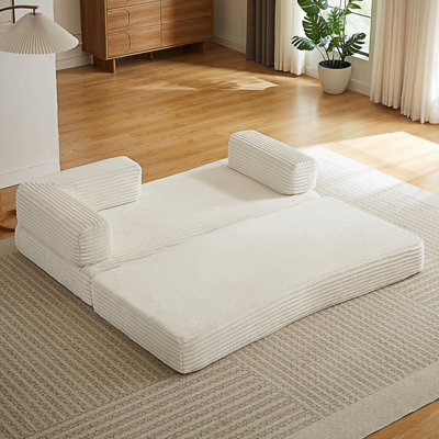 Loveseat Sofa, Cloud Boneless Couch, Modern Modular Sectional Sofa