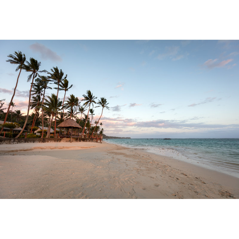 Beach Sunset by Mlenny - No Frame Art Prints on Canvas, 30cm H x 46cm W