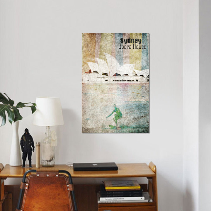 Opéra, Sydney par Irena Orlov - Impression sur toile tendue sur châssis, H 12 po x l 8 po x P 0,75 po, Toile tendue