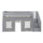 Lit mezzanine simple avec escalier et rideau de jeu Glyndon Kids-697345411-675131973