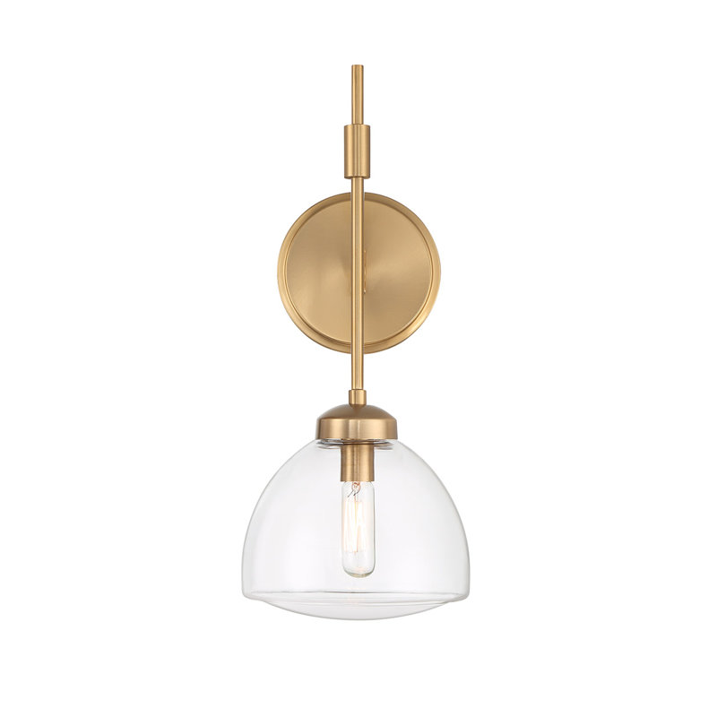 Cedeno 1-Light Wall Sconce in Warm Brass