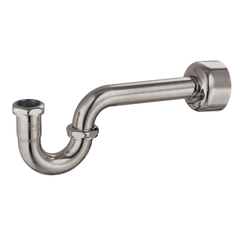 Kingston Brass Circlet 1-1/4-inch Brass P-Trap, 18 Gauge, Brushed Nickel