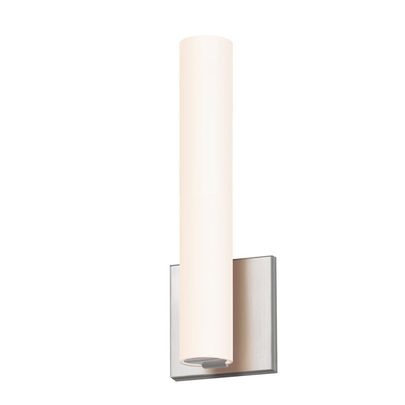 Tubo Slim 1 - Light LED Flush Mounted Sconce, Spine, Satin Nickel