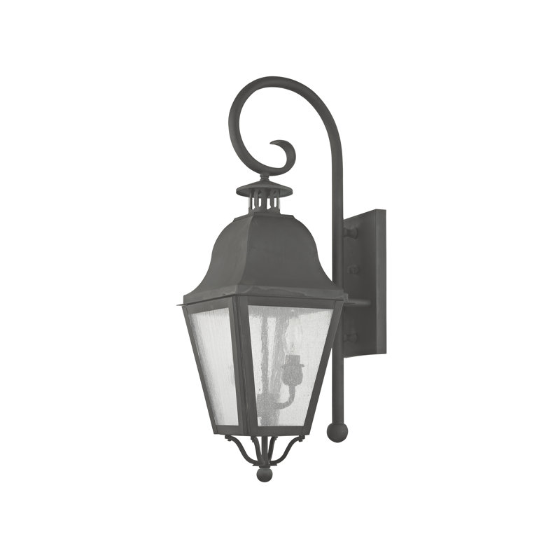 Arnfred Solid Brass Wall Light, Charcoal, 30.5" H x 10.5" W x 10.5" D