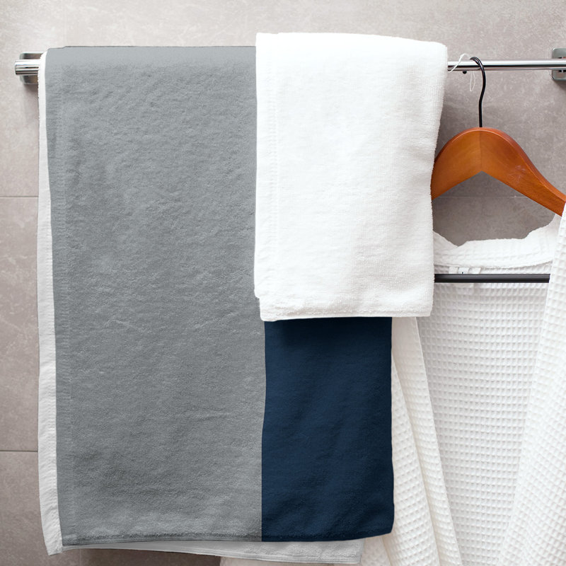Bath Towel, Gray/Blue