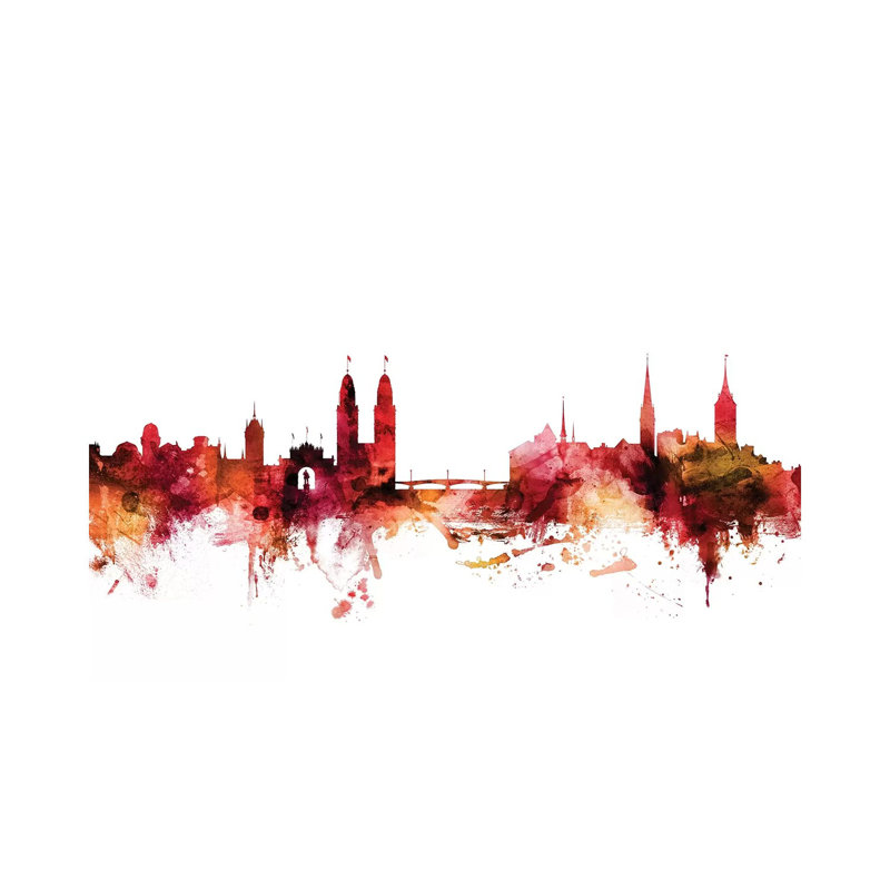 Zurich, Switzerland Skyline by Michael Tompsett - Wrapped Canvas Gallery-Wrapped Canvas Giclée, 20.32 cm H x 30.48 cm W