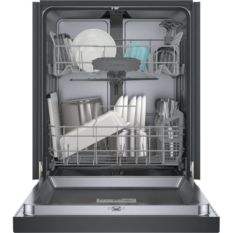 24" Recessed Handle 300 Series Dishwasher, Black