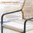 Dining Set With Round Table And Cushioned Wicker Chairs-1042390660