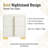Jeremiah White 2-Drawer Nightstand | Engineered Wood Art Deco Style | Gift Idea