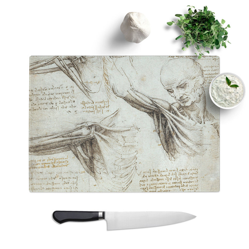 Human Anatomy Vol.3 by Leonardo Da Vinci Chopping Board, 0.4cm H x 28.5cm W x 39cm L