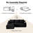 Clitheroe 2-Piece 96" L-Shaped Free Combination Modular Cloud Sectional Couch, No Assembly Required-558086596