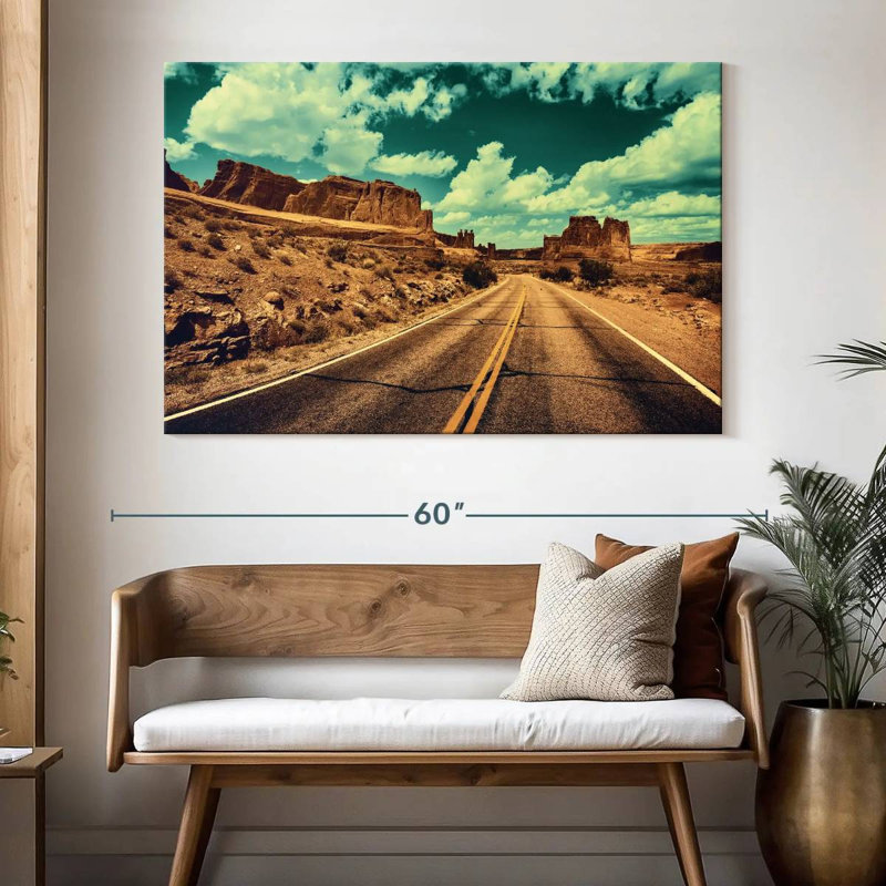Mehar Retro Desert Road, H 34 po x l 51 po