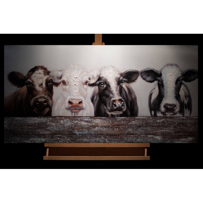 Hand -painted animal friendship acrylic painting