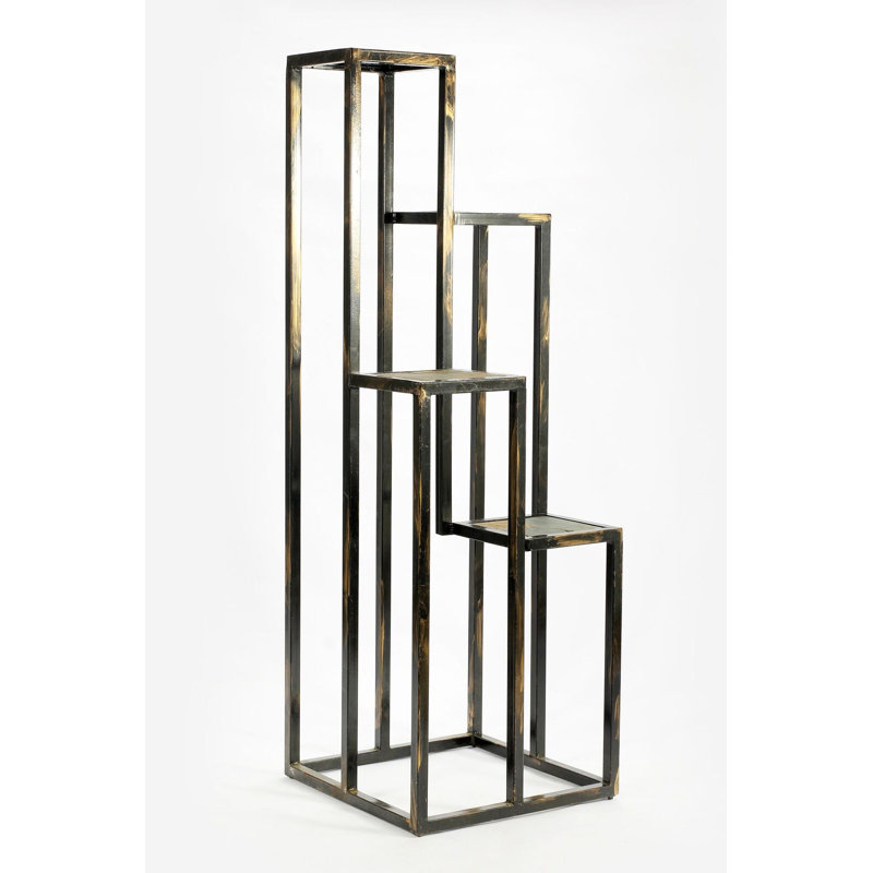 Metal Plant Stand, Grey Stone