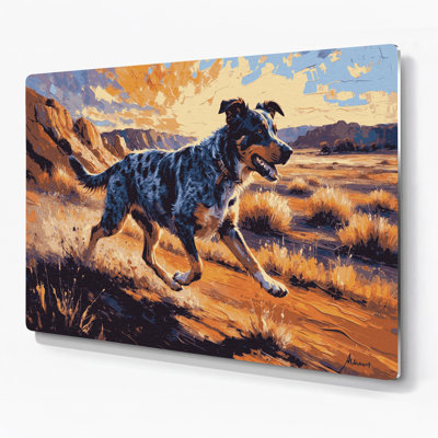 Dogs Australian Cattle Dog Brown Metal Wall Art