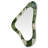 Botanicals Green Floral Tiles IV - Abstract Tile Modern Asymmetrical Decorative Wall Mirror