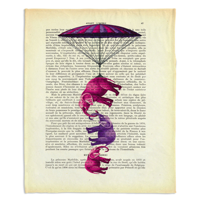  Couverture parachute éléphants, 51 po x 60 po