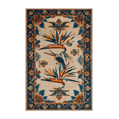 Tapis brun français lavable à la machine
