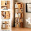 Bibliothèque ronde rotative à 5 niveaux à 360 degrés avec base stable, conception à chicane et rangement facile d'accès pour les petits espaces de bureau