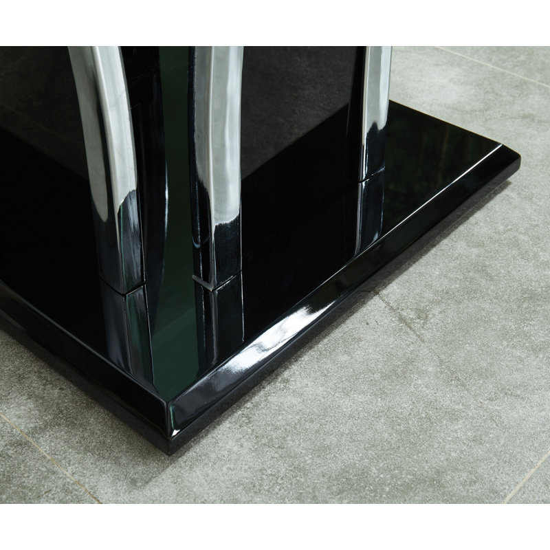 Ensemble de tables basses 3 pièces Crittendon, Noir lustré