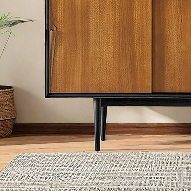 Buffet avec rangement de style rétro, Noir / brun clair