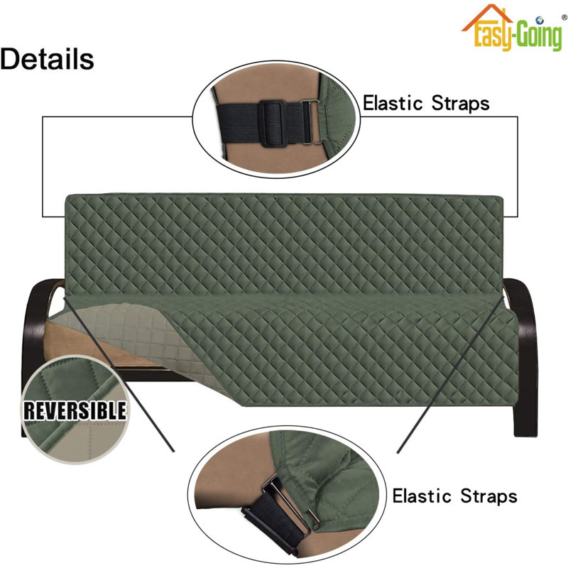 Housse pour canapé en tissu, Tissu vert, H 5,83 po x l 13,03 po x P 12,28 po